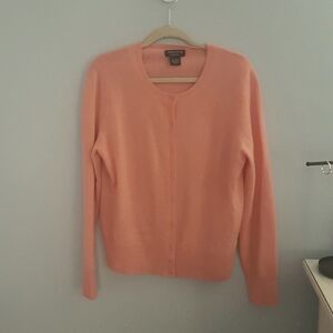 Lord & Taylor - Pink Peach Cashmere Cardigan